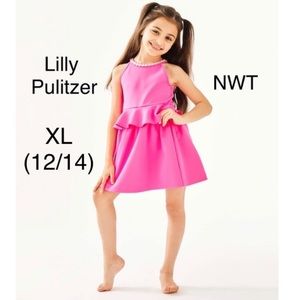 Lilly Pulitzer Girls Caesara Pink Dress XL